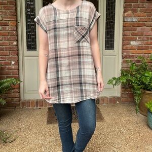Anthropologie plaid tunic